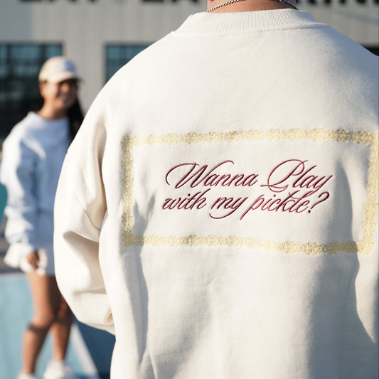 ARTI “Wanna Play With My Pickle?” Crewneck – Ivory