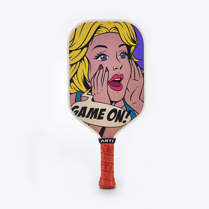 ARTI 16mm T700 Carbon Fiber Kristen & Kristy "GAME ON" Pickleball Paddle - USA Pickleball Approved