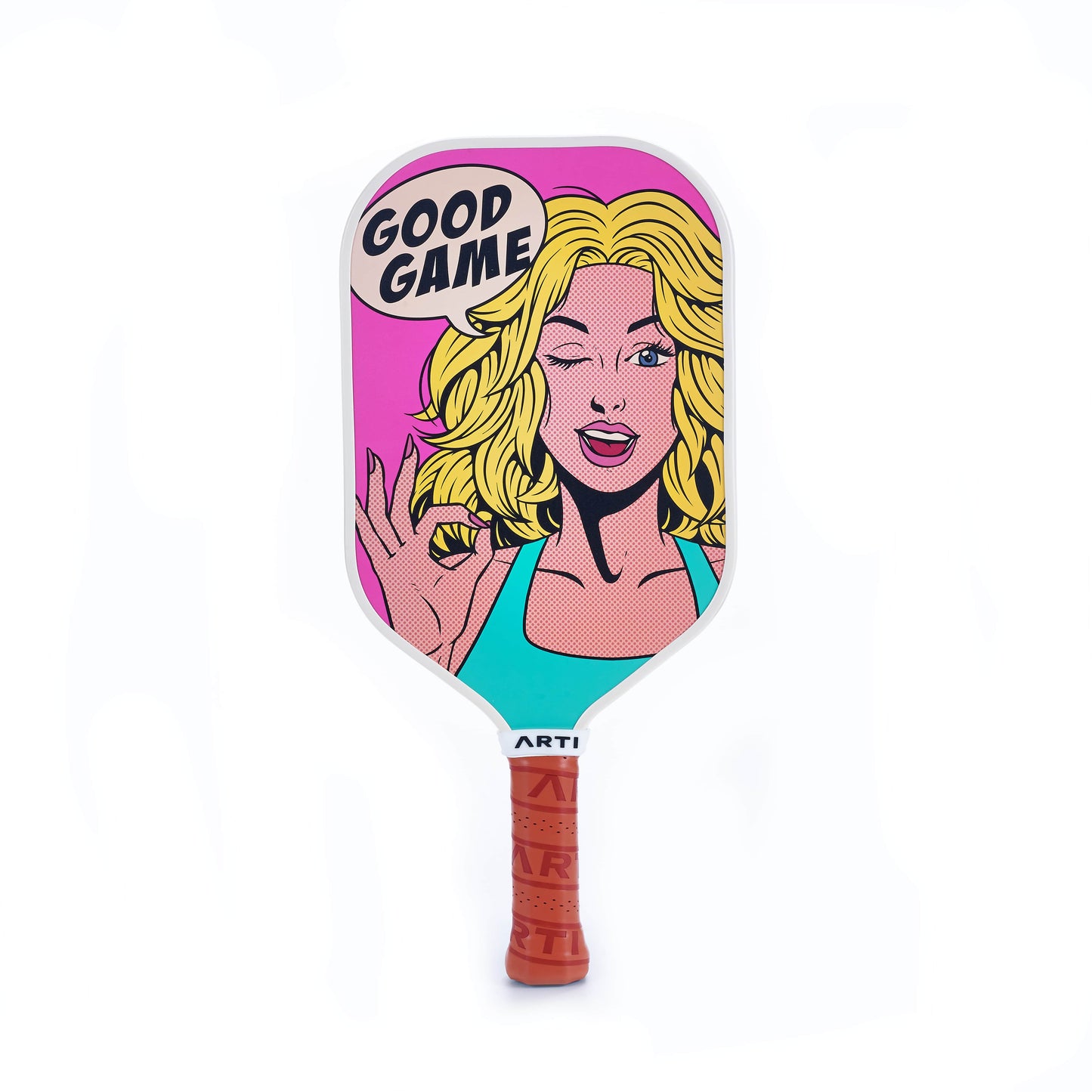 ARTI 16mm T700 Carbon Fiber Kristen & Kristy "GOOD GAME" Pickleball Paddle - USA Pickleball Approved