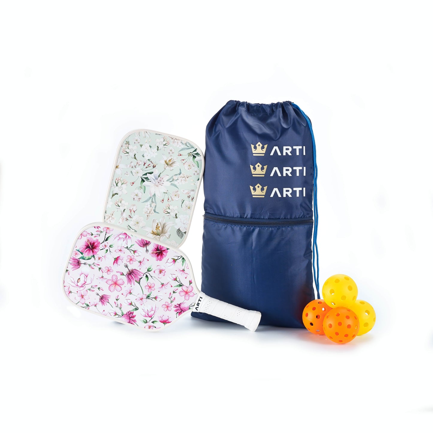 ARTI Fiberglass "Flowers" Pickleball Paddle Set - USA Pickleball Approved