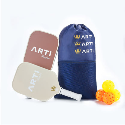ARTI Fiberglass "Sandstorm" Pickleball Paddle Set - USA Pickleball Approved
